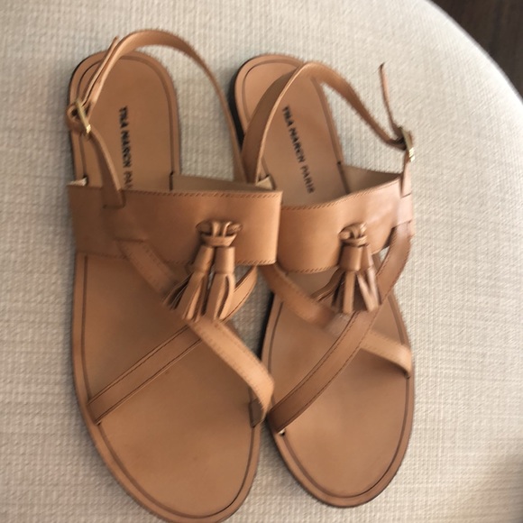 Tula March Paris tan KEA sandal leather 40 - Picture 2 of 9